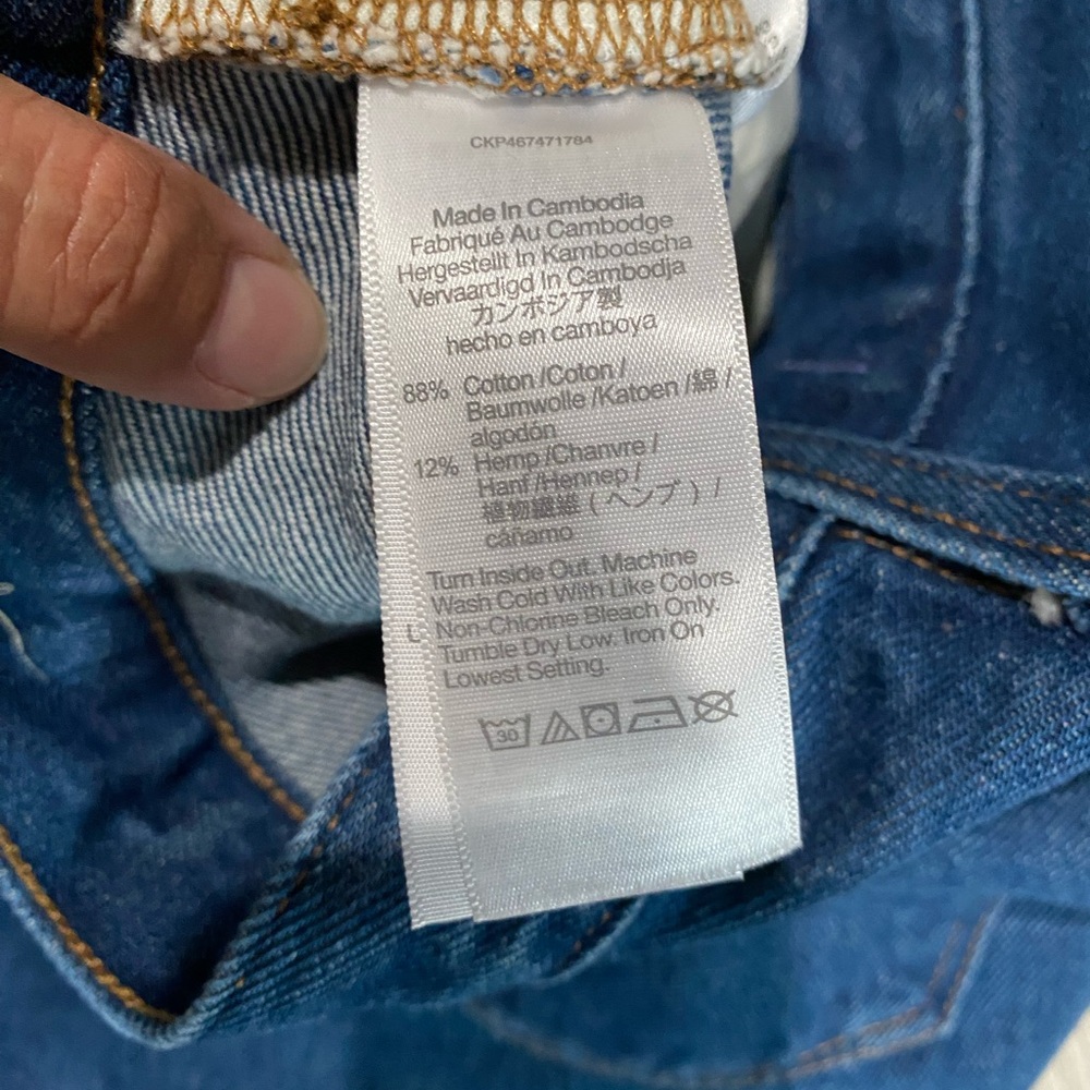 Madewell‎ Baggy Straight Classic Blue Women's Jeans 32 - Picture 6 of 9